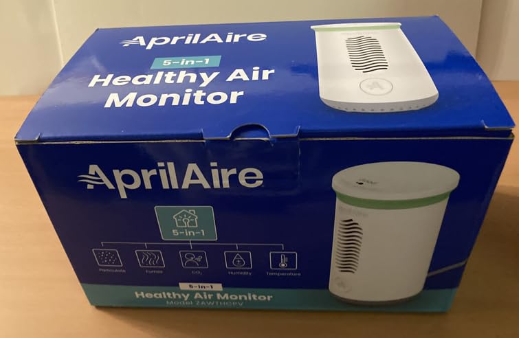 AprilAire ZAWTHCPV Smart Indoor 5-in-1 Wi-Fi Air Quality Monitor (CO2, VOC, PM 2.5, Particulate Matter, Humidity and Temperature), App Controlled IAQ Monitor for Home Air Quality Sensor customer photo 1