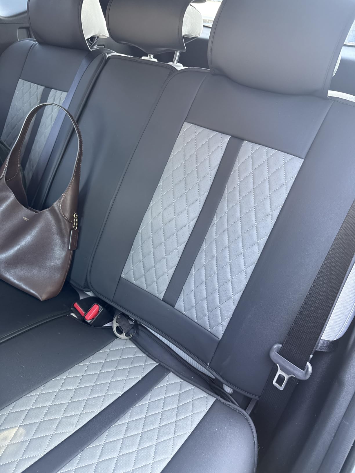 Fit Palisade Car Seat Covers for Select Hyundai Palisade 2000-2026, Premium Full Coverage Leather, Airbag Compatible, Waterproof All Weather Breathable Seat Cushion Protector, 5 Seats, Black customer photo 1