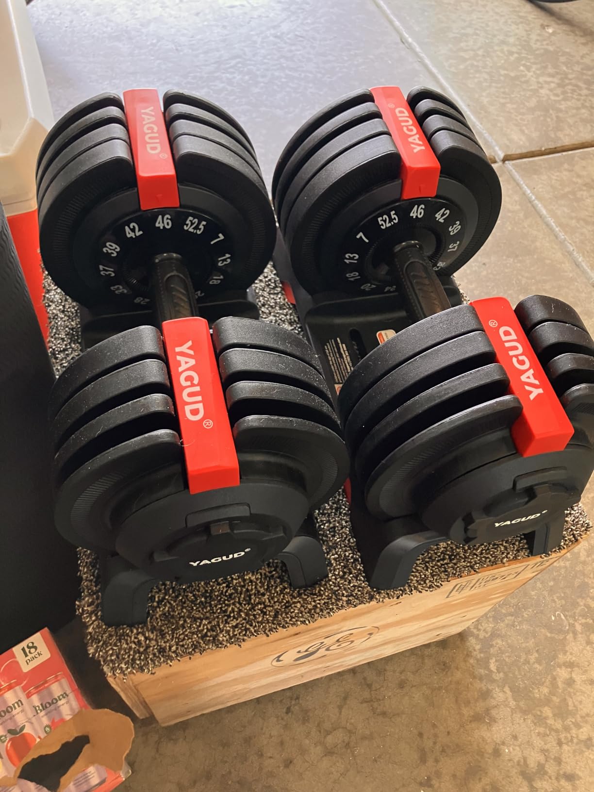 Yagud Adjustable Dumbbell Set, 52.5/90 lbs Adjustable Weights Dumbbells | 12/16 Levels Adjust, 1 Hand Rotation, Safety Lock System, Non-Slip Texture Grip, Space-Saving Design for Full-Body Home Gym customer photo 2