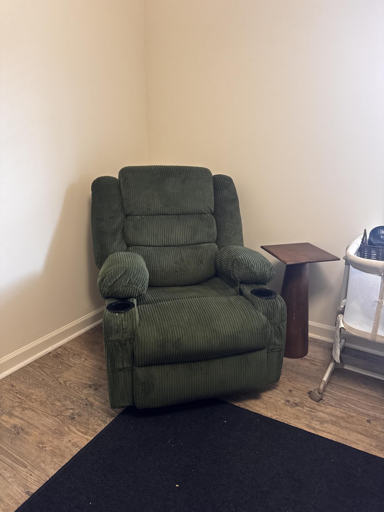 Garvee Rocking Recliner Chair for Adults Wide 360° Swivel Rocker Recliner | Recliner with Cup Holder Nursery Glider with Upholstered Deep Seat Lazy Boy Chair for Living Room customer photo 1