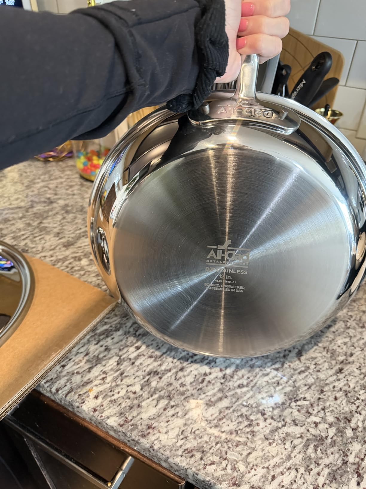 All-Clad D3® Stainless Steel 5 Piece Frypan Set- Made in USA- Includes 8