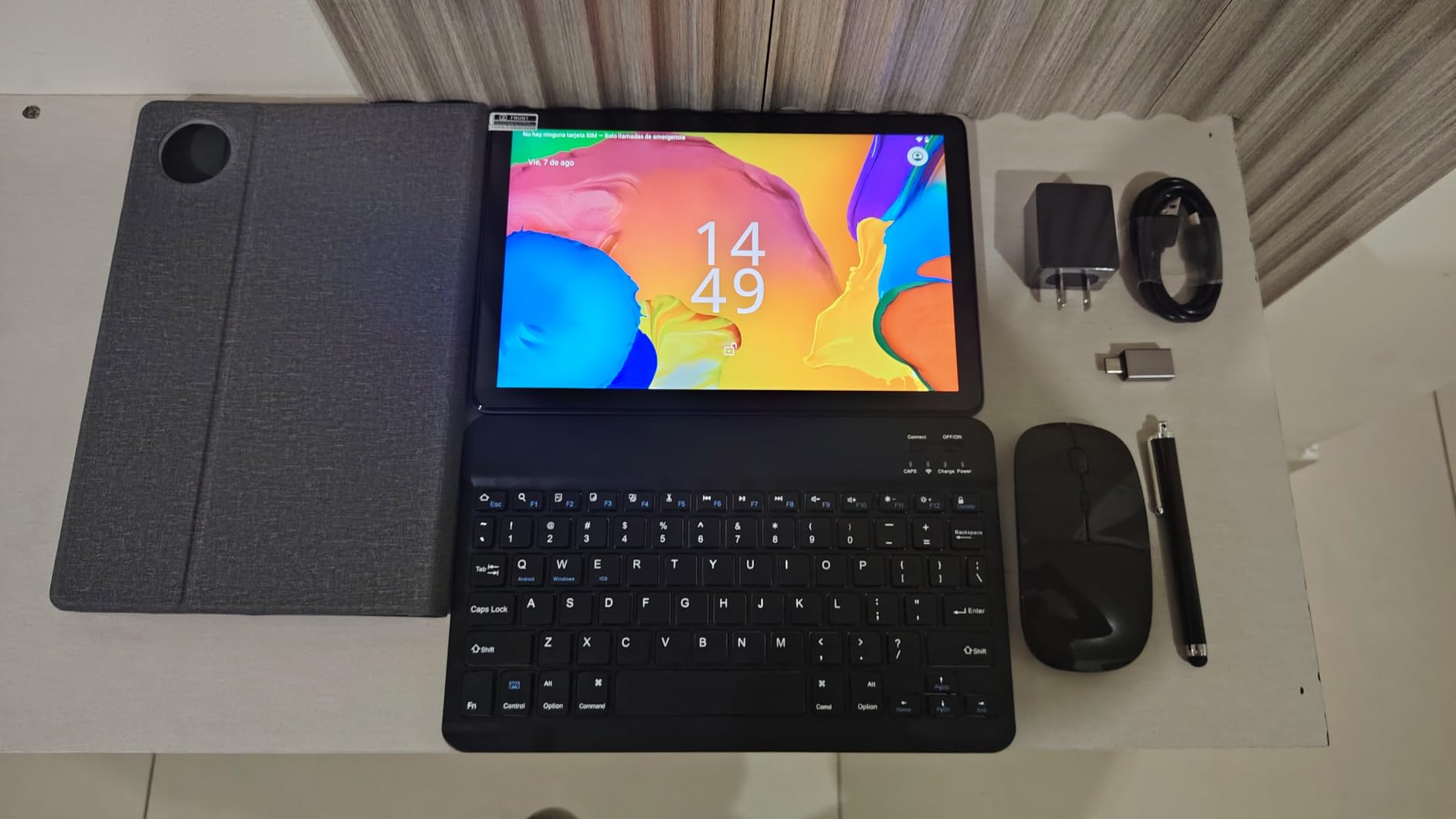 12 Inch Android 15 Tablet, 16GB + 256GB, 2K FHD Display Gaming, Gray customer photo 1