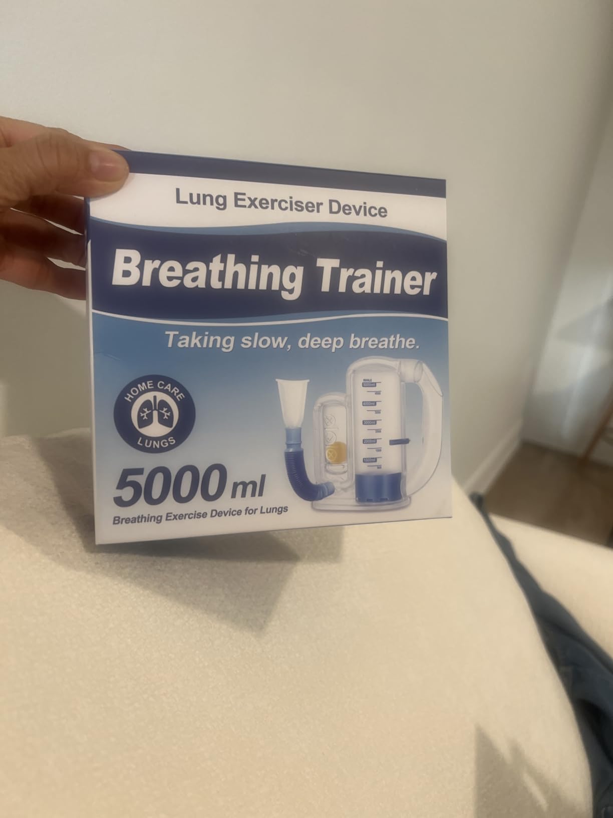 Breathing Exercise Device for Lungs, Lung Exerciser Device - Deep Breathing Trainer for Respiratory Health & Recovery customer photo 1