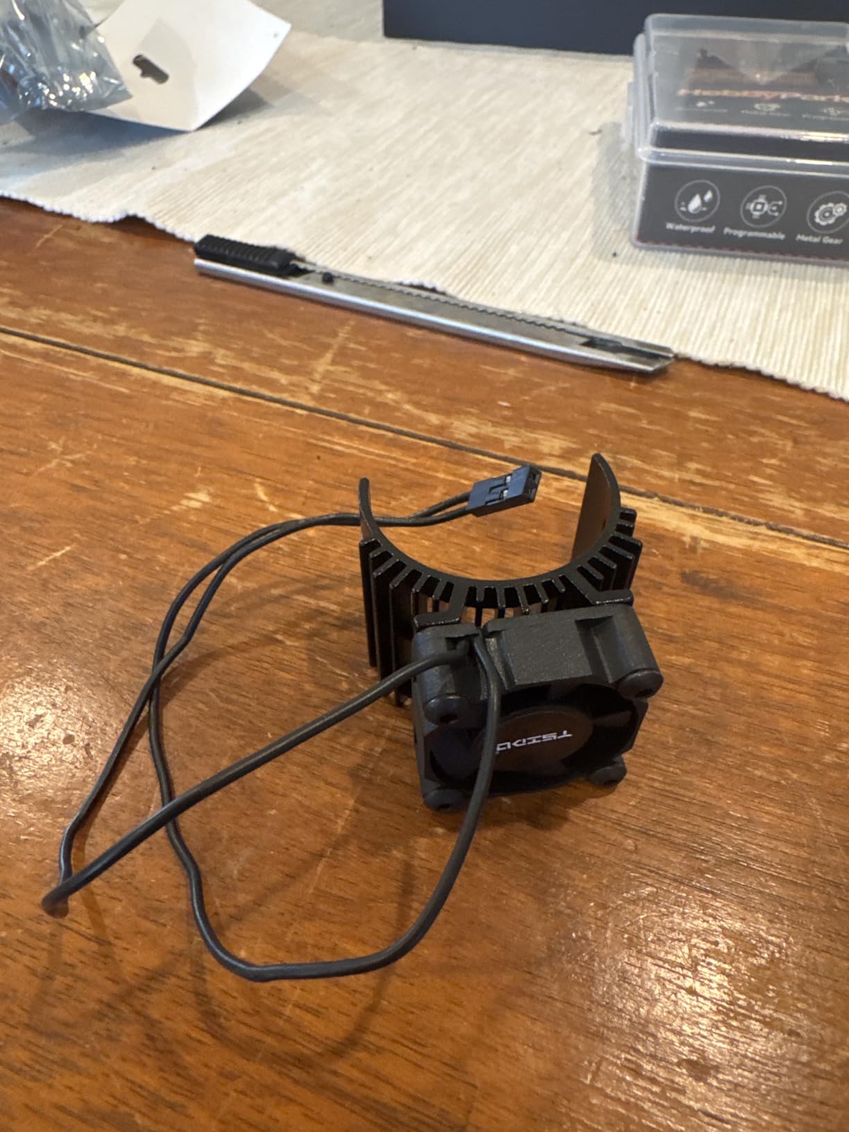 36MM-S Alloy Heat Sink Heatsink with 5-8.4V High Speed Cooling Fan for 1/10 1/12 RC Car 540 550 Brushed Motor F540 3650 3660 Size Brushless Motor Truck Buggy Crawler (Purple) customer photo 2