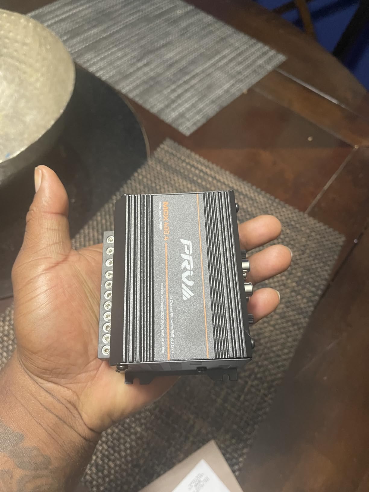 PRV Audio MDX400.4 2 Ohm Mini 4 Channel Car Audio Amplifier 4 x 100 Watts RMS at 2 Ohm - Compact 400x4 Amp Stereo, 400 Watts RMS, 2 Channel bridgedable, Multichannel Full Range customer photo 1