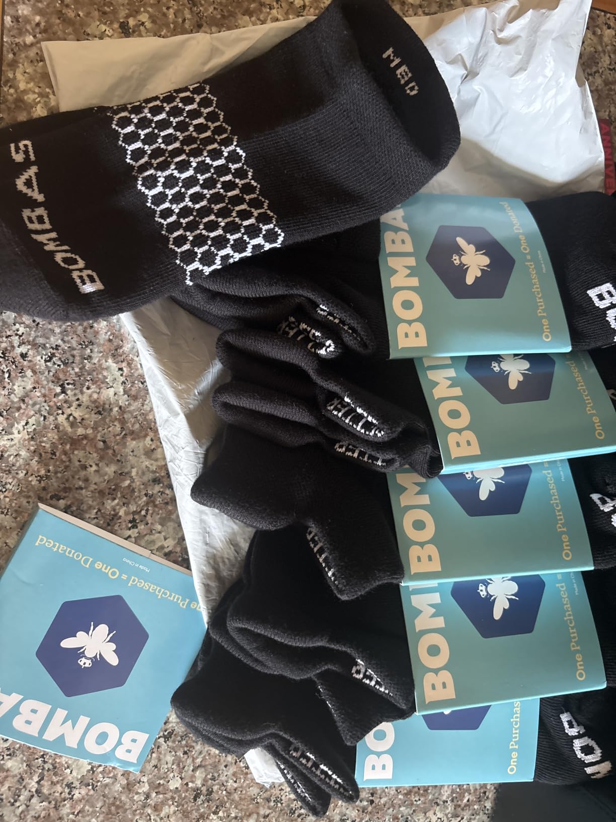 BOMBAS Women's Solid Black Ankle Socks, 6-Pack Cushioned Athletic Low Cut Socks, Size Medium (7.5-11) customer photo 1