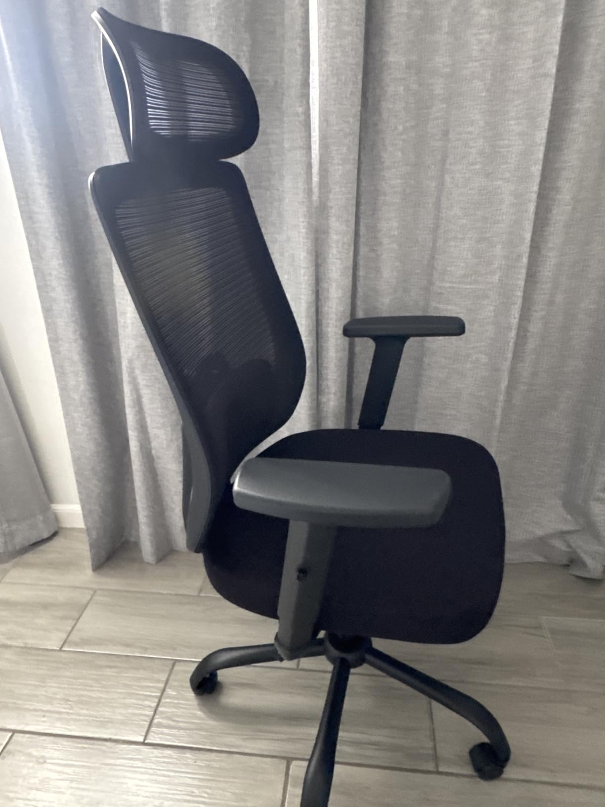 Shintenchi Ergonomic Office Chair, High Back Mesh Desk Chairs with Headrest & Lumbar Support Adjustable, 3-Level Tilt Backrest Comfortable Gaming Chair 330lbs Capacity, Big and Tall Rolling Chairs customer photo 2