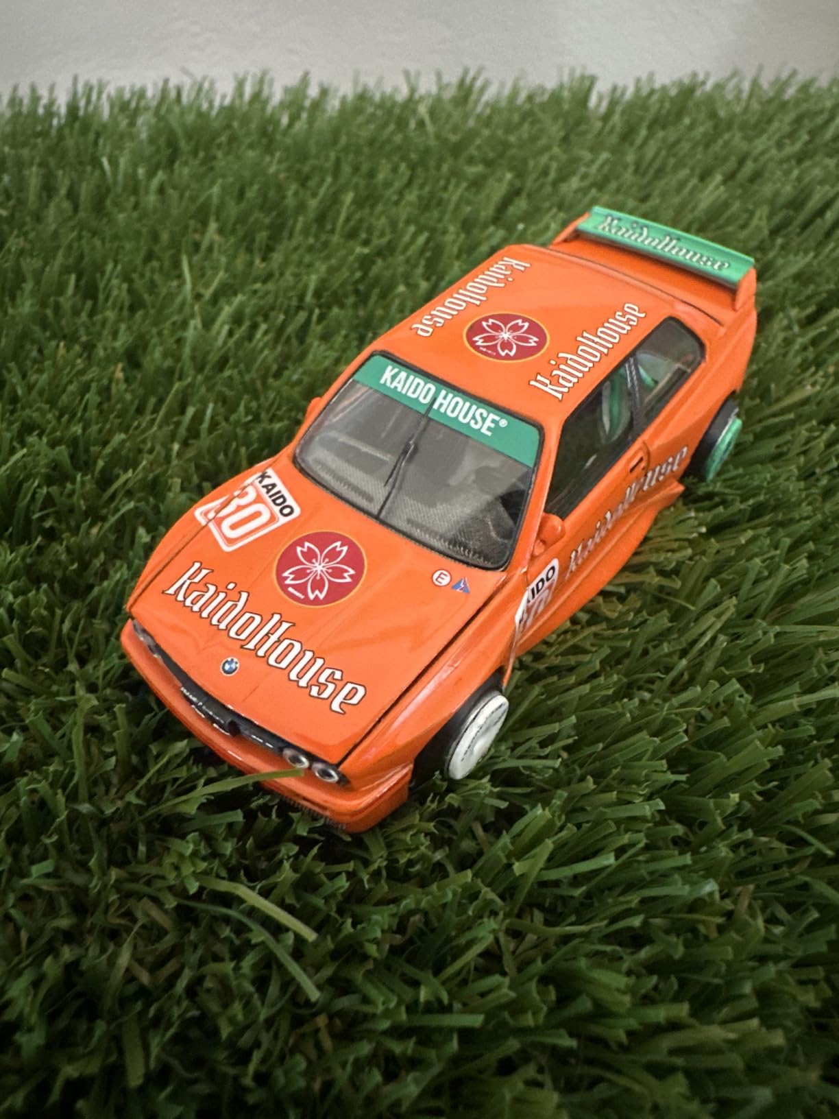 Diecast Model Car Compatible with Kaido House x Mini GT 1:64 BMW M3 Kaido Touring Champ V1 Blue/White Limited Edition KHMG223 customer photo 1