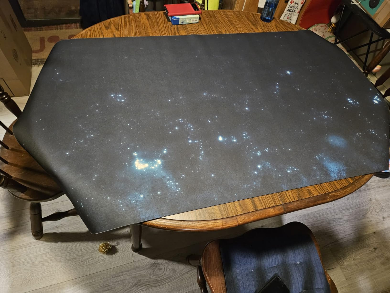 Board Game Mat for Table 36 x 59 Inches, Waterproof Neoprene Gaming Playmat for Mahjong, Poker, Board Games, Card Games, Tile Games, Dominoes & RPG-Large Portable Table Cover (Sage Green) customer photo 2