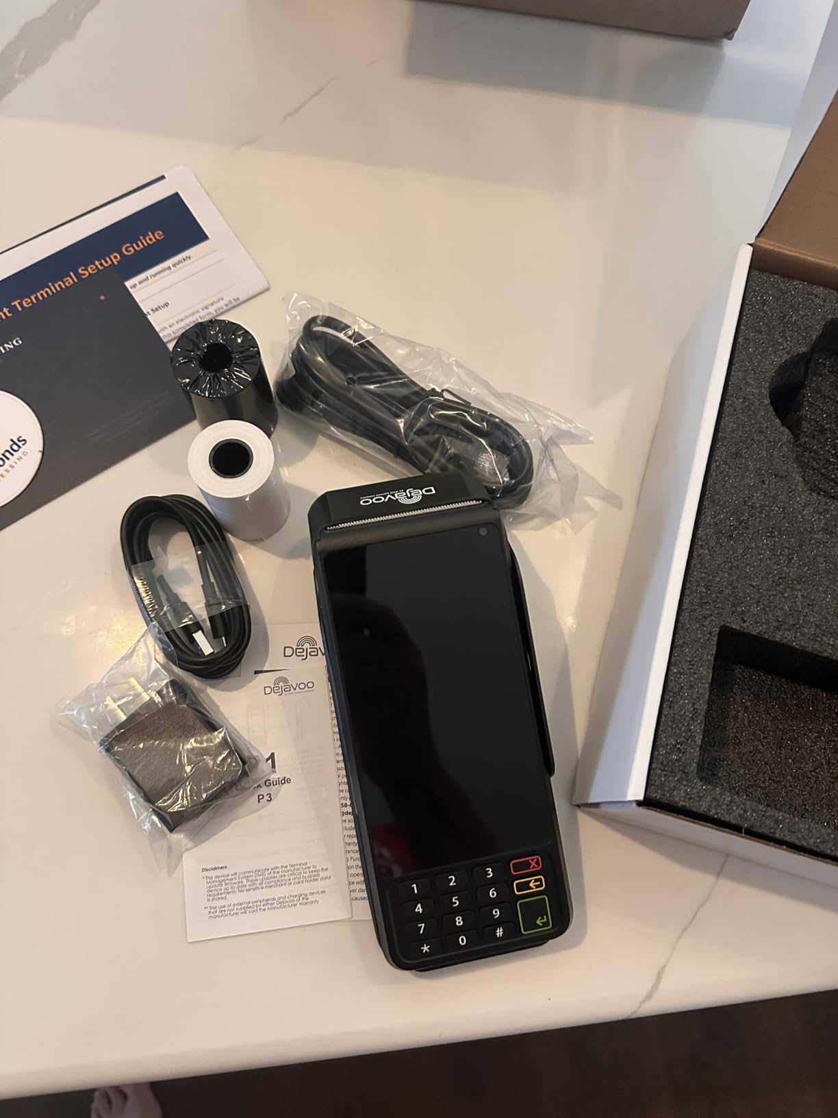 P1: Touchscreen Credit Card Machine - WiFi & 4G POS with Built-in Receipt Printer customer photo 1