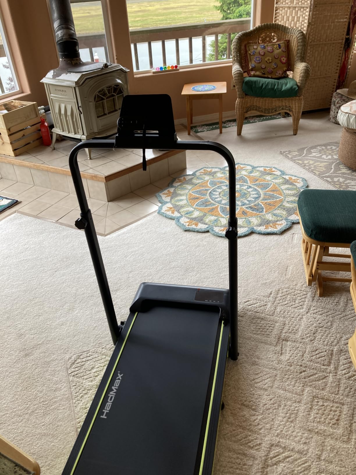 Walking Pad Treadmill with Incline and Height Adjustable Handle Bar | Small Foldable Treadmills for Home, 3.0HP Under Desk Walking Pad, Compact Quiet for Apartment Office customer photo 2