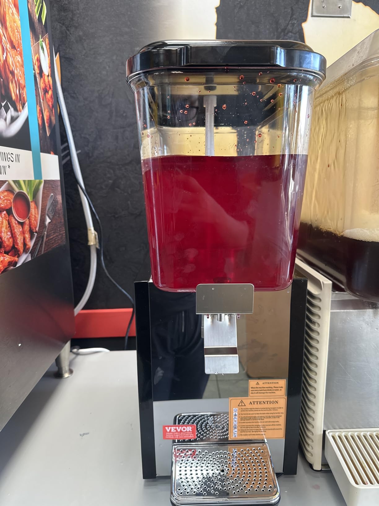 VEVOR Commercial Beverage Dispenser, 3 Tanks Juice Dispenser, 18 L / 19 QT Per Tank, 512W Stainless Steel Ice Tea Drink Machine customer photo 2