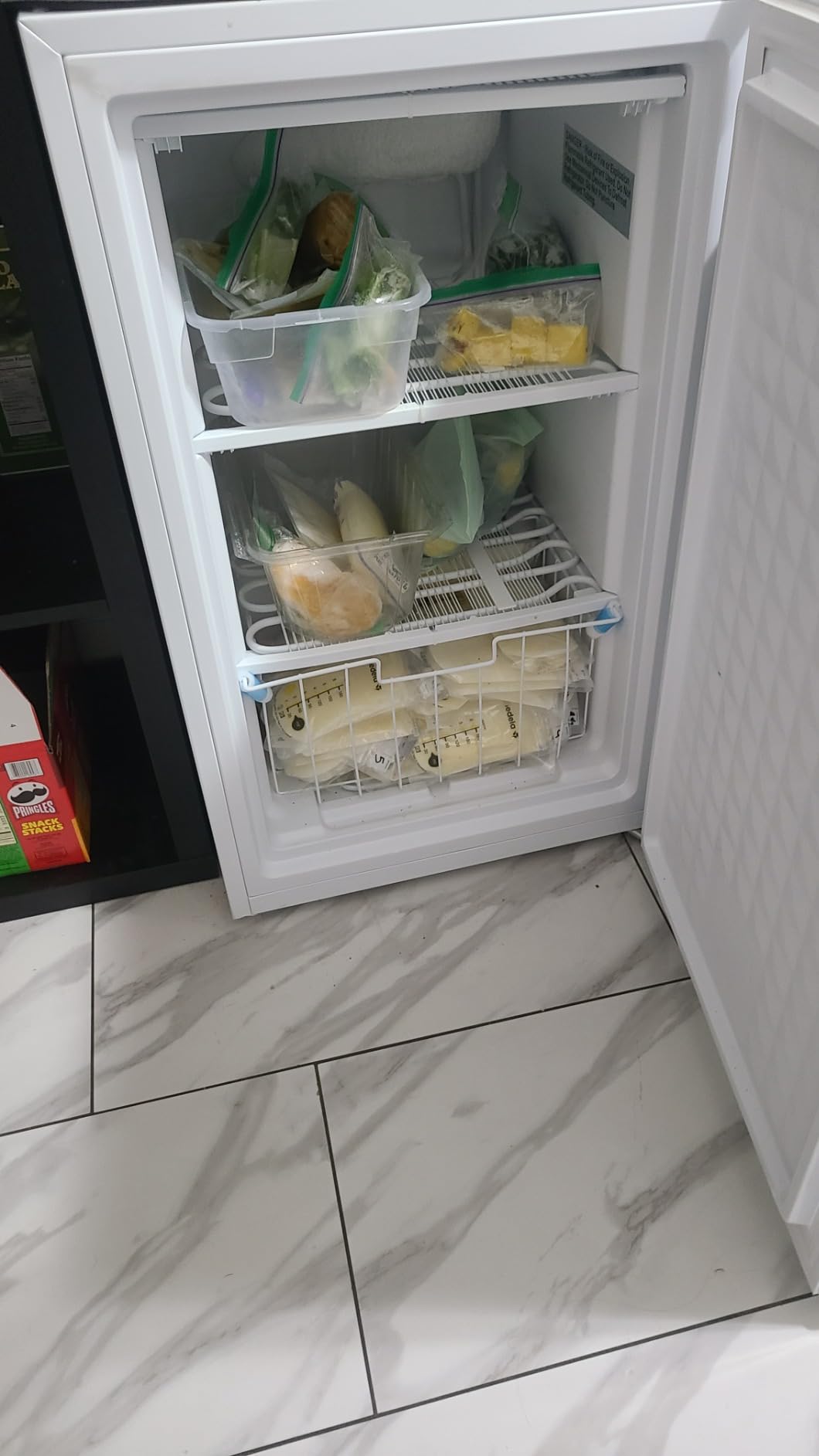 Midea 7.1 Cu.ft Upright Freezer, Fridge Freezer Convertible, Black - Large Capacity, 4 Adjustable Glass Shelves, Garage Ready, ADA Design customer photo 2