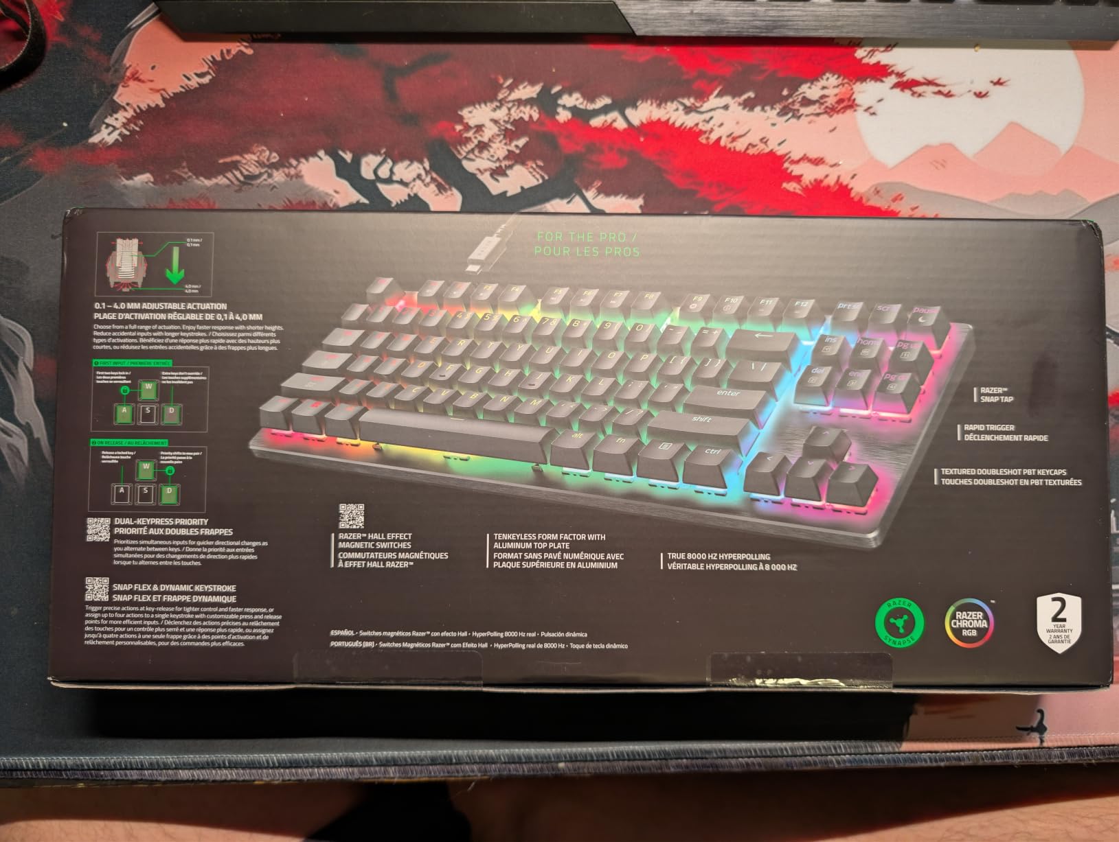 Razer Huntsman V3 HE Magnetic TKL 8KHz Wired Gaming Keyboard | Hall Effect Magnetic Switches, 8000 Hz Polling, Razer Snap Flex, Snap Tap, Rapid Trigger, Adjustable Actuation, Synapse Web customer photo 1