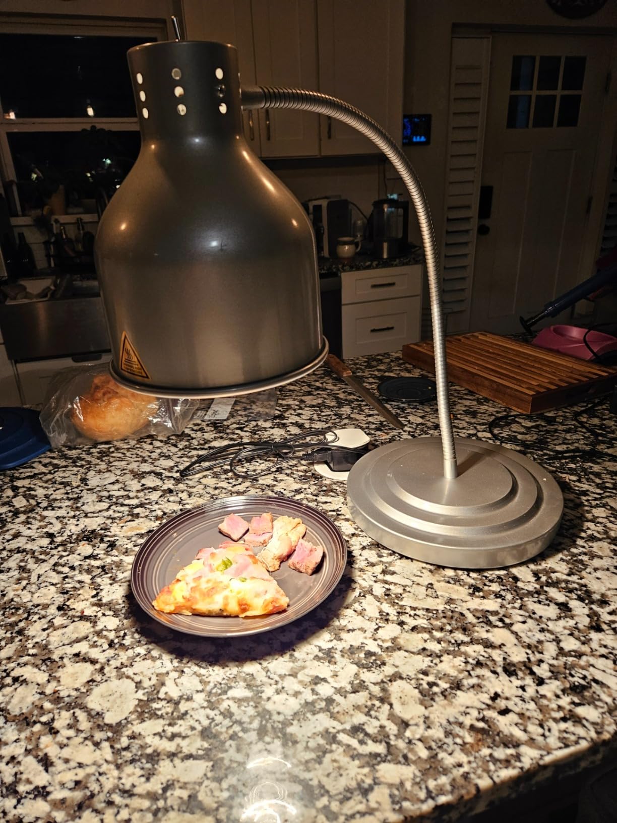 Food Heat Lamp with 3 Bulbs, 500W Rapid and Steady Heating, Painted Black customer photo 2