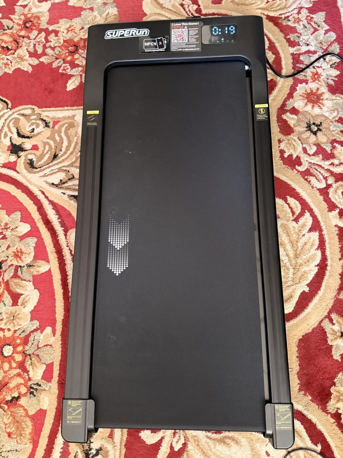 Superun Walking Pad with 6% Incline, Under Desk Treadmill for Home Office, 3 in 1 Portable Walking pad Treadmill with Remote Control, 2.5HP Quiet Mini Treadmills, 300 lbs Capacity customer photo 2