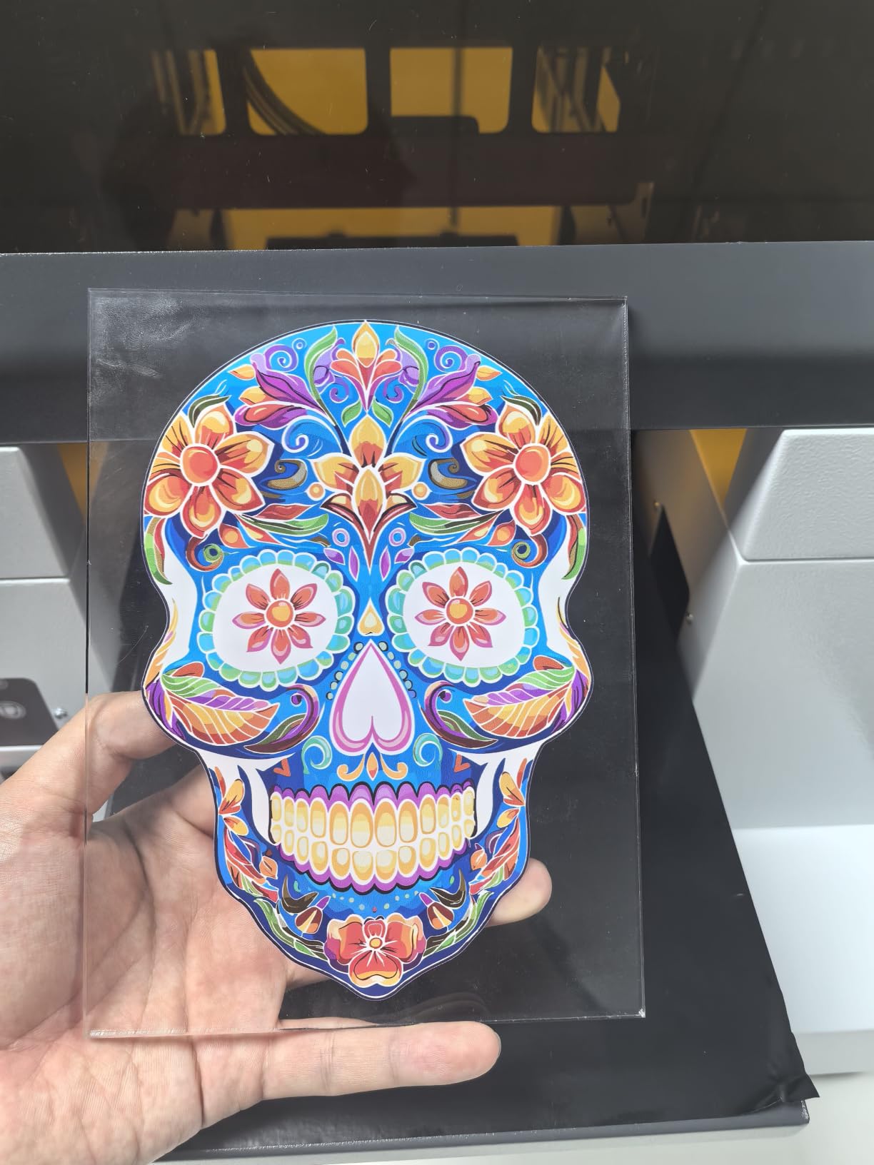 DXZ 2026 Upgraded A4 UV Printer, UV Flatbed Printer with 3D Emboss Printing, White Ink Mixing System, 1440x2880 DPI, Direct-to-Object Printer for Acrylic, Glass, Wood, Metal & Phone Cases customer photo 1