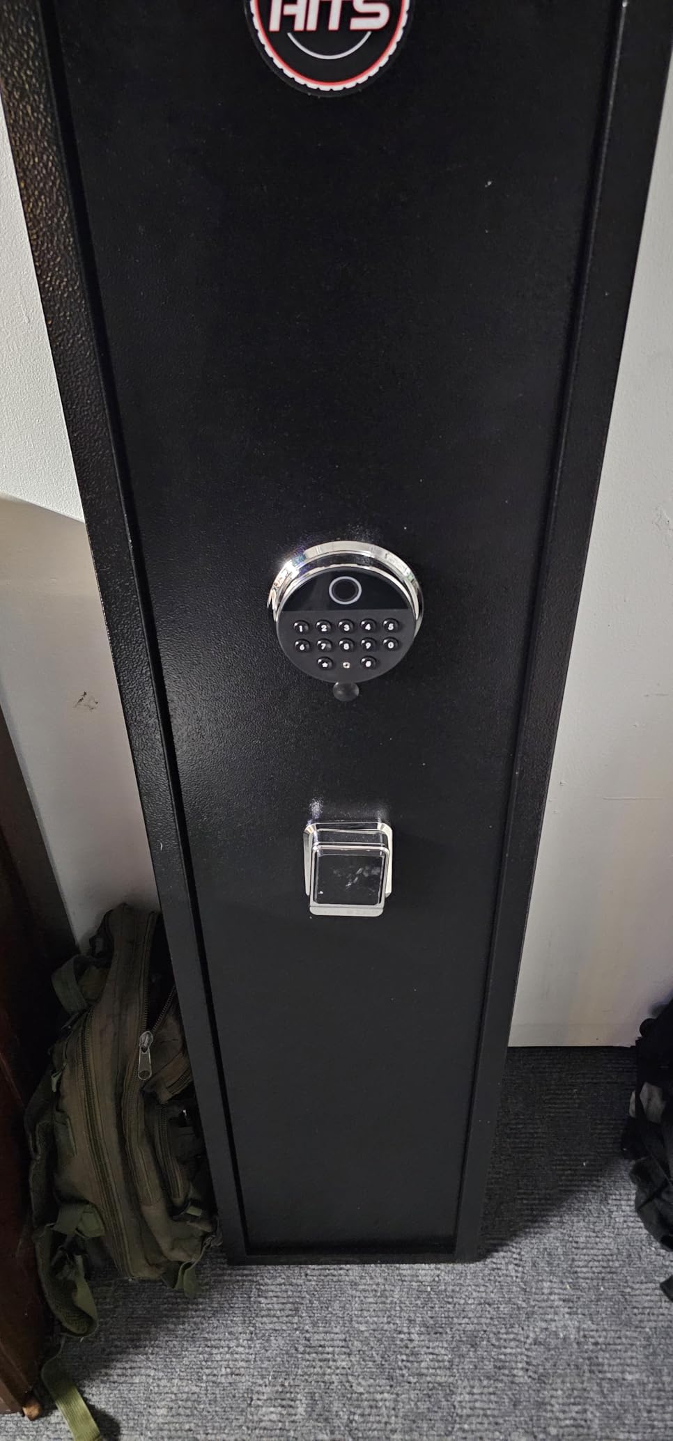 [No Assembly Required] Gun Safe for Rifles and Pistols, with Biometric Quick Access Gun Locker, Shotgun Safe, Large Gun Cabinet and Password Lock, 57