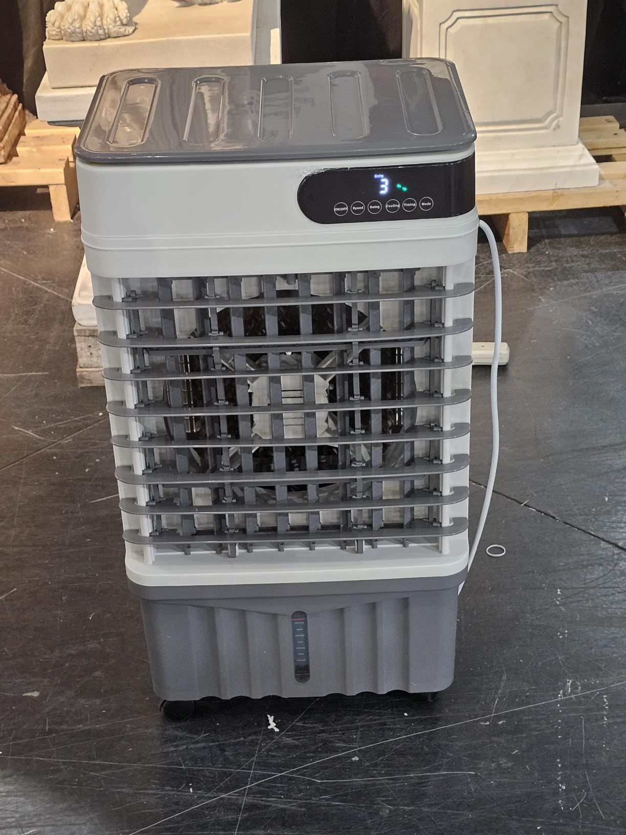 Portable Evaporative Cooler, Swamp Cooler Air Conditioner 8.5 Gal | 2500 CFM, 120° Oscillation, 3 Speeds & Modes, 12H Timer, Remote & Touch, 4 Ice Packs, for Garage, Large Room, Dry Climate customer photo 2