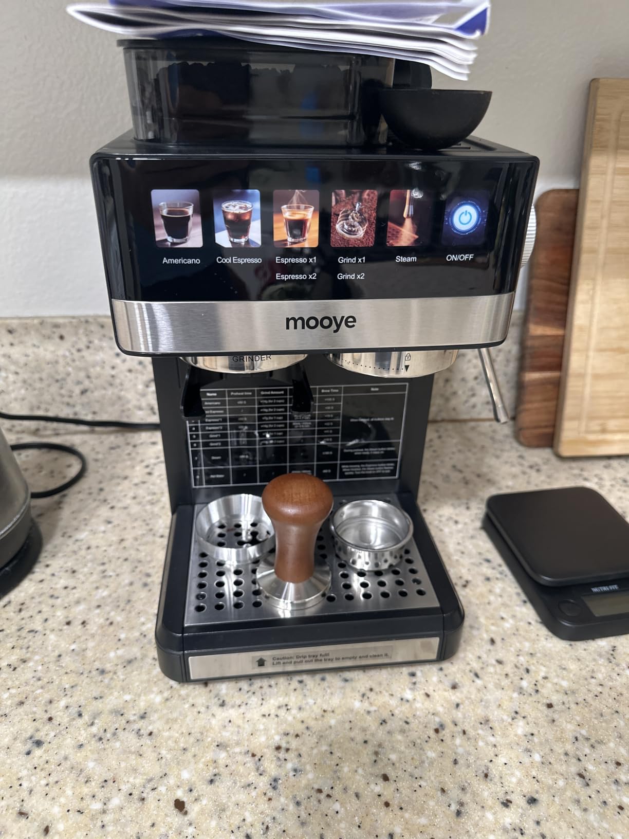 Espresso Machine with Grinder, 20Bar Compact Espresso Maker with Steam Milk Frother, Coffee Maker for Home (black, medium) customer photo 2