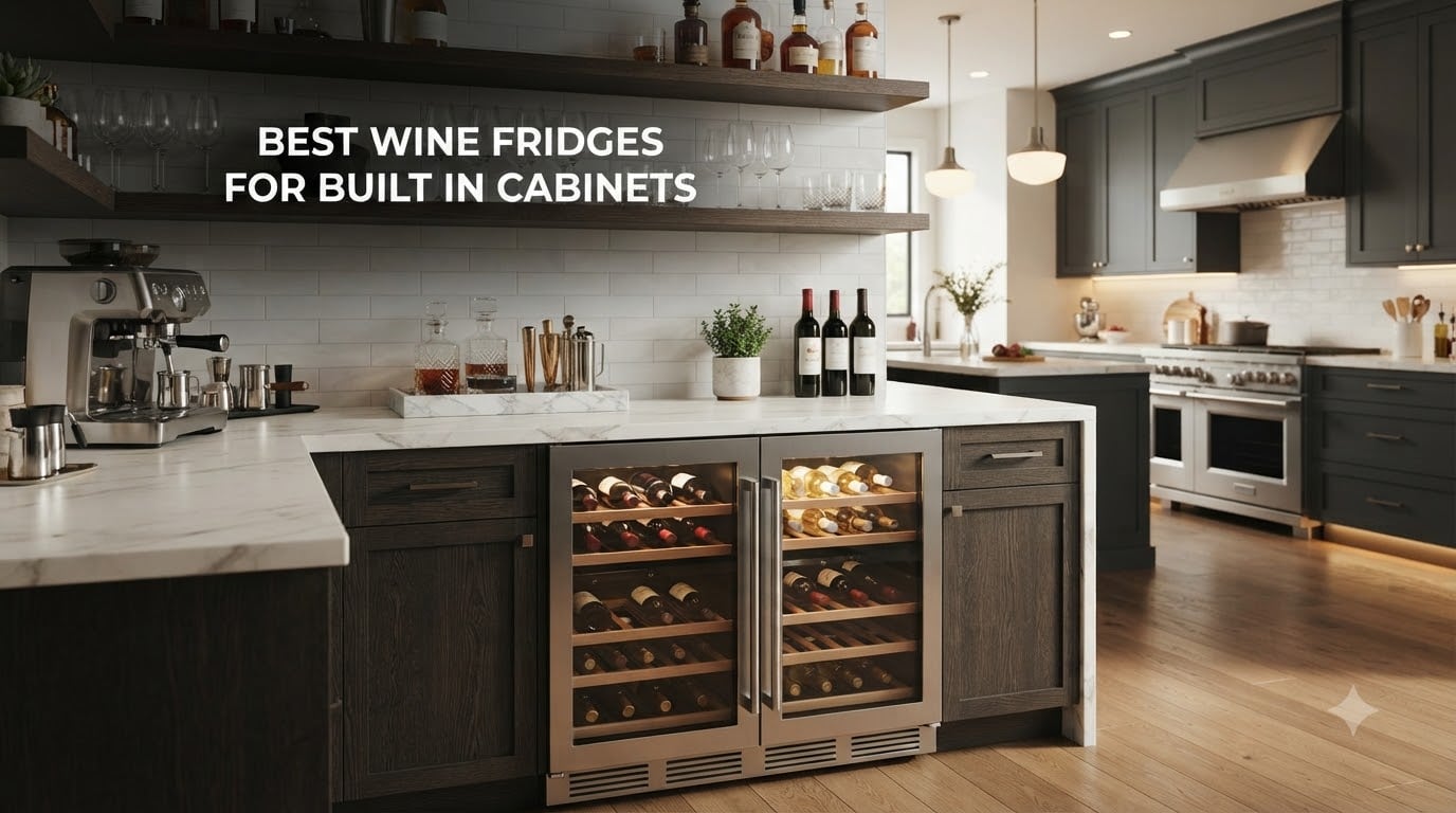 best wine fridges for built in cabinets