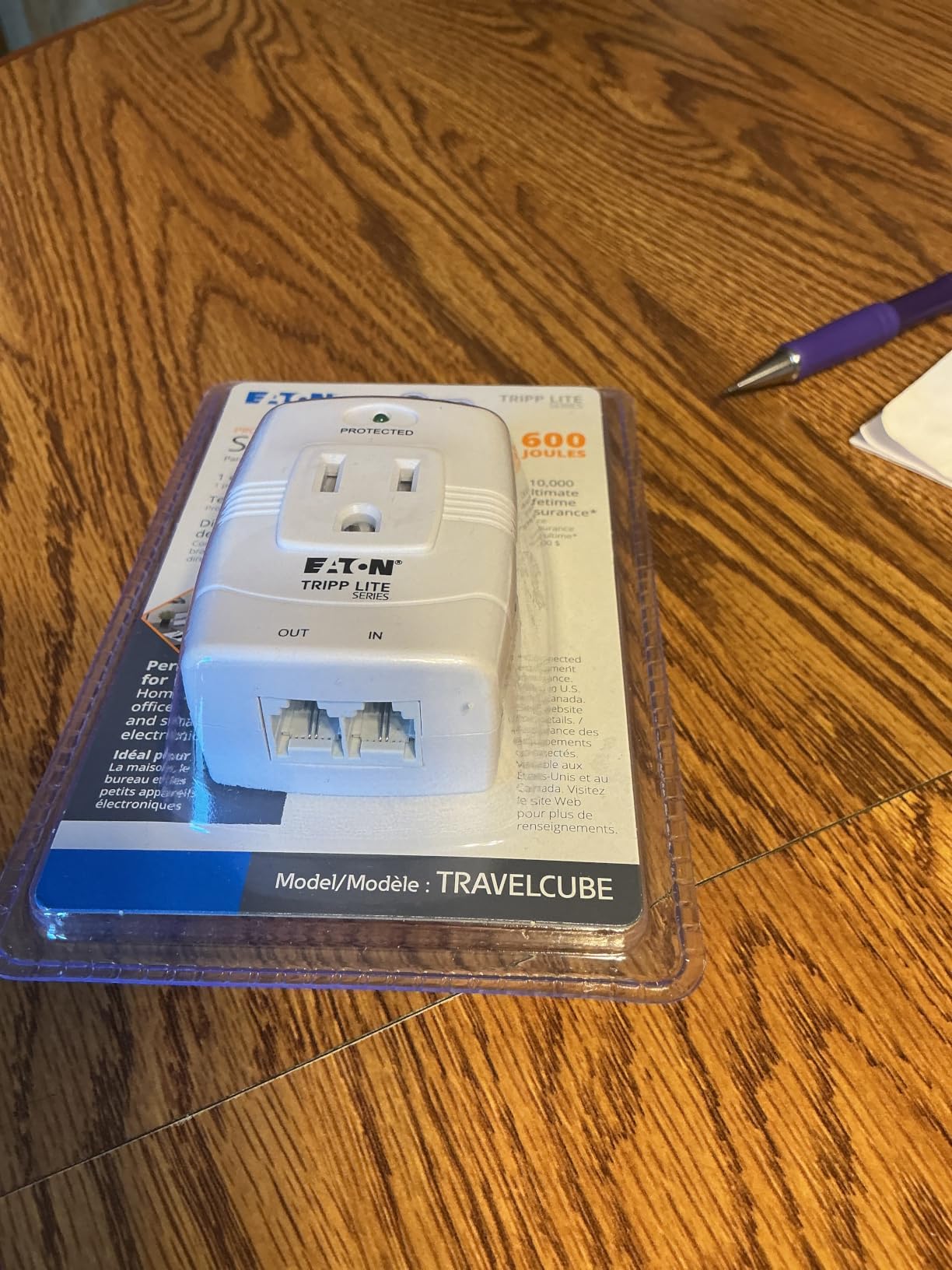 Eaton Tripp Lite TRAVELCUBE 1-Outlet Travel Surge Protector + Phone Port customer photo 2