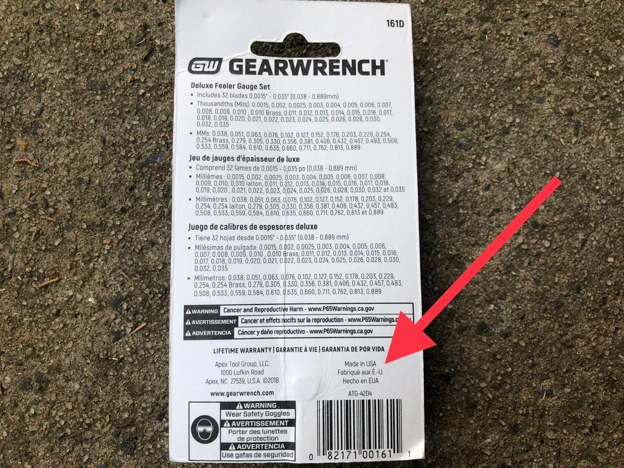 GEARWRENCH 32 Blade Deluxe SAE/Metric Feeler Gauge | 161D customer photo 1