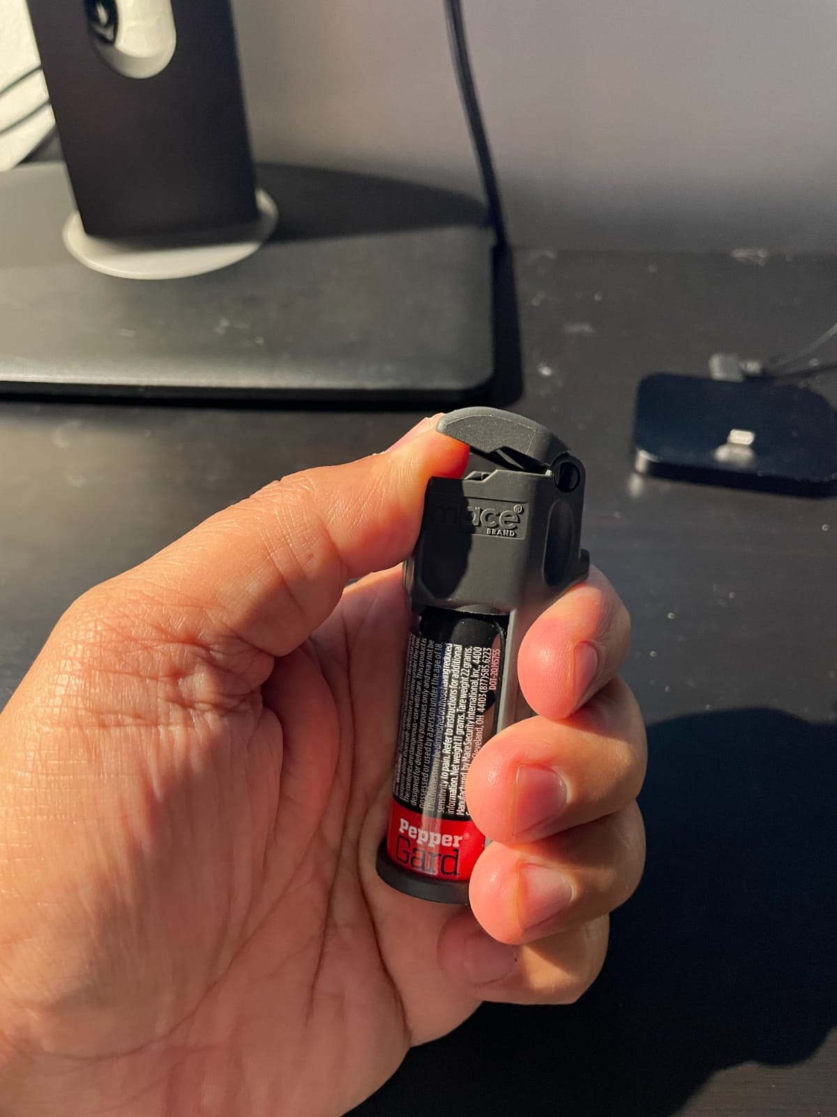 Mace Pepper Spray - Max Police Strength OC with UV Dye, Fast Flip Top, Ergonomic Finger Grip, 10 Feet Range, 0.42 oz Pocket Model, Self Defense Pepper Spray for Women & Men customer photo 1