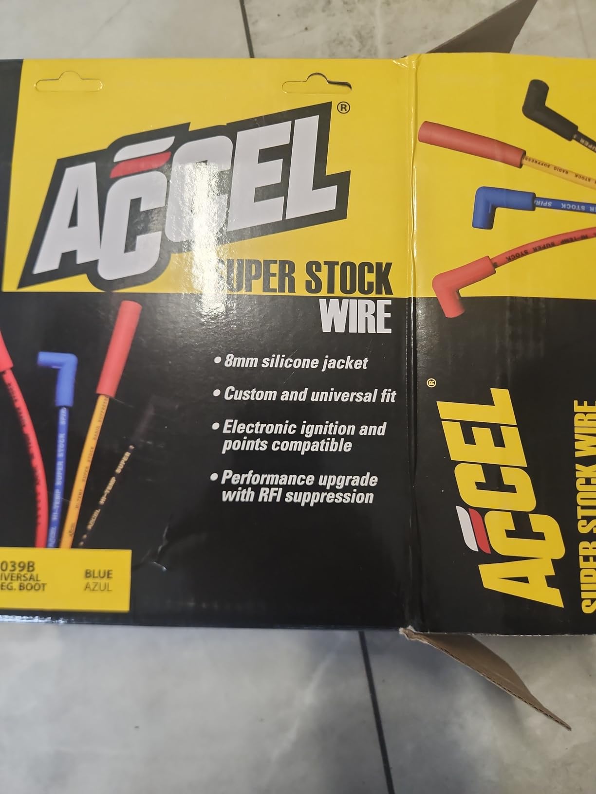 ACCEL SuperStock 4000 8mm Spark Plug Wire Set 90 Degree Boots Blue 4038B customer photo 1