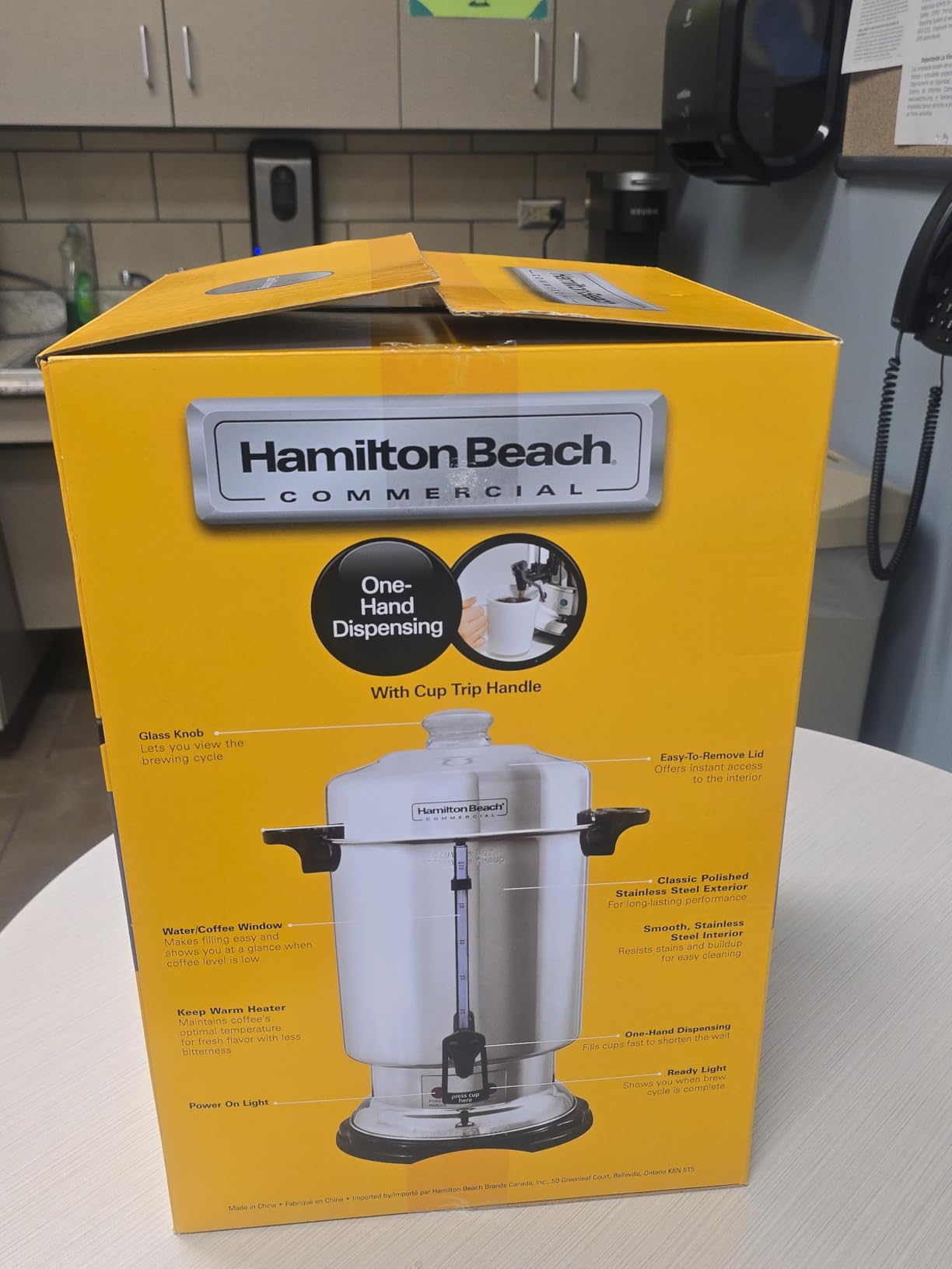 Hamilton Beach Commercial Coffee Urn & Hot Beverage Dispenser, 60 Cup Capacity, Polished Stainless Steel (D50065) customer photo 1