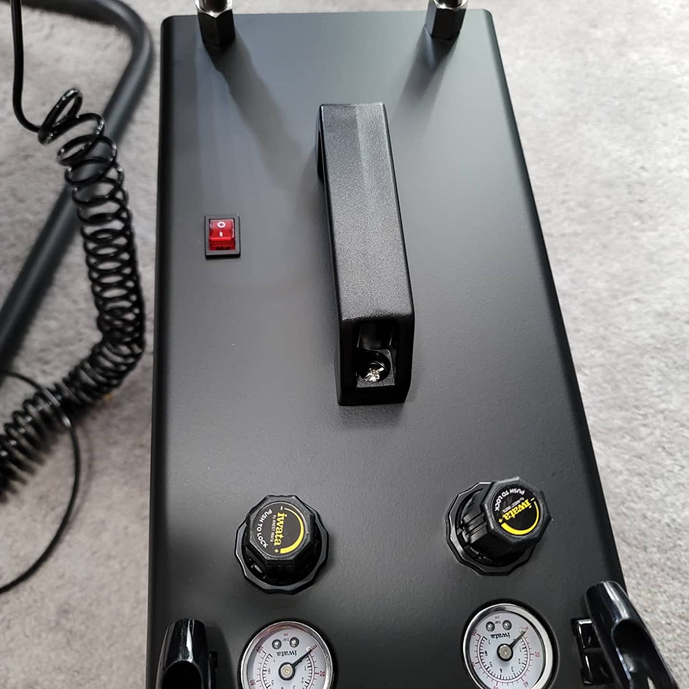 Power Jet Pro Dual Airbrush Compressor with 2L Air Tank, Dual Regulators, Auto Shut-Off Technology, 1-50 PSI Adjustable Output, Includes Hoses & Airbrush Adapters. 110-120V 60Hz customer photo 2