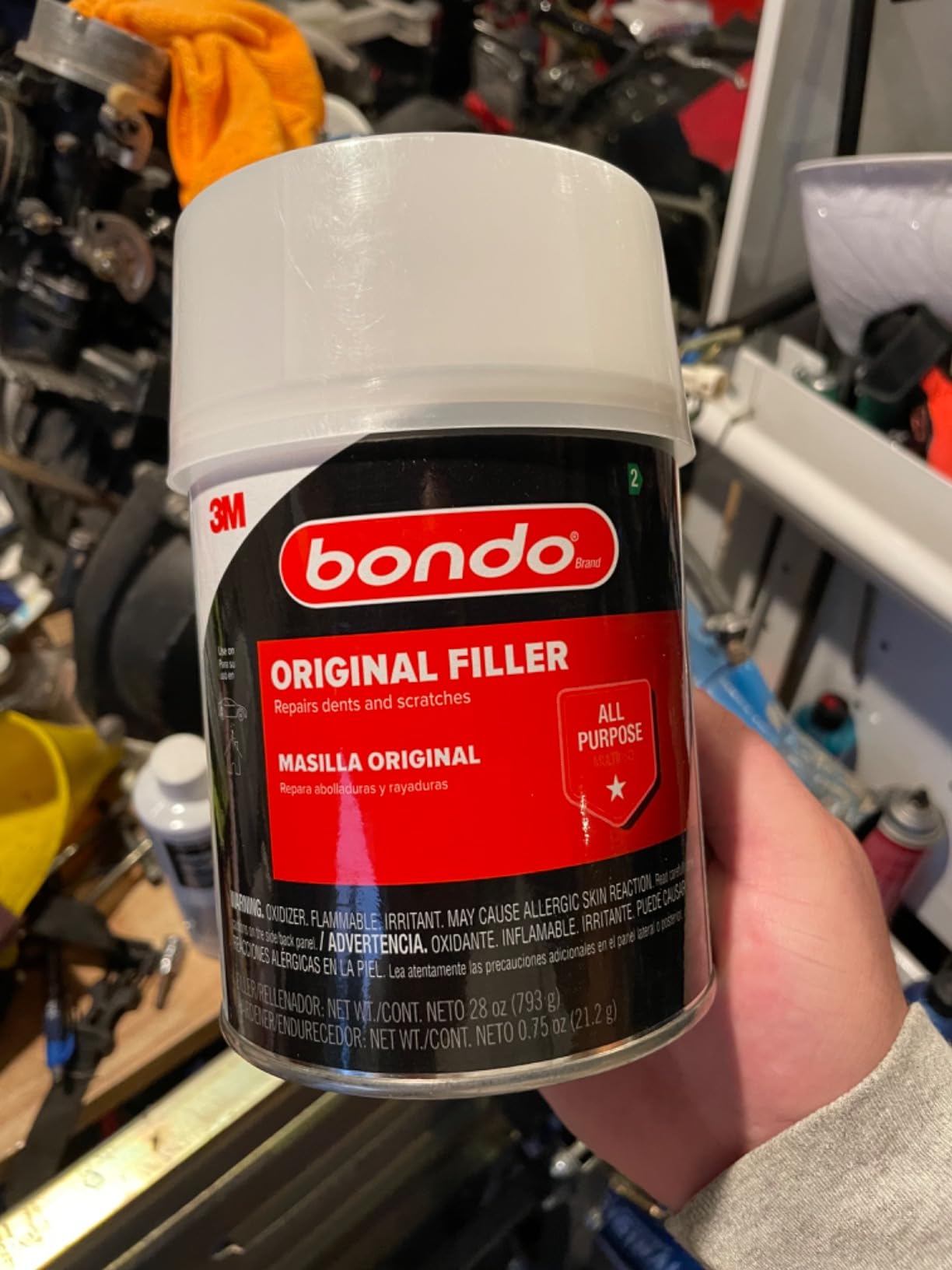 Bondo Body Filler, Original Formula for Fast, Easy Repair & Restoration for your Vehicle, 00262, Filler 1.57 lb and Hardener 0.75 oz, 1 Can customer photo 2