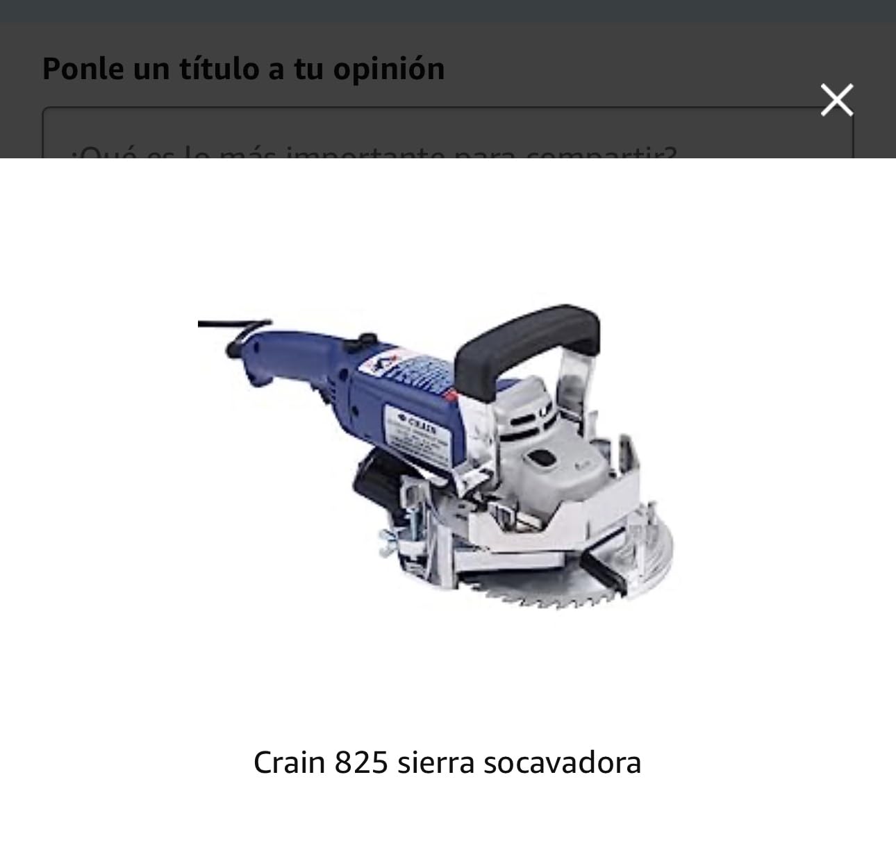 Crain 825 Heavy-Duty Undercut Saw customer photo 2