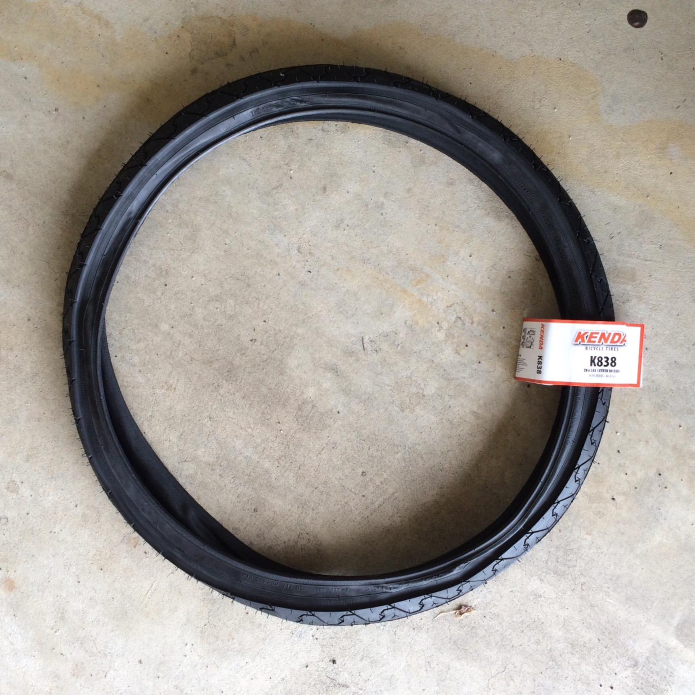 Kenda K838 Slick Wire Bead Bicycle Tire, Blackwall, 26-Inch x 1.95-Inch customer photo 1