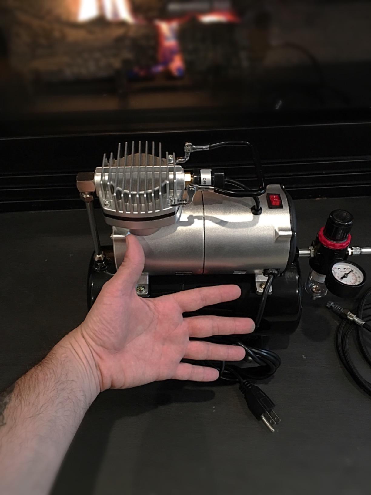 Master Airbrush Cool Runner II Dual Fan Airbrush and Compressor Kit with Gravity Air Brush with 3 Tips (0.2, 0.3 & 0.5mm Nozzle Tip), Compressor with Tank - Air Brush Kit for Beginners & Professionals customer photo 1