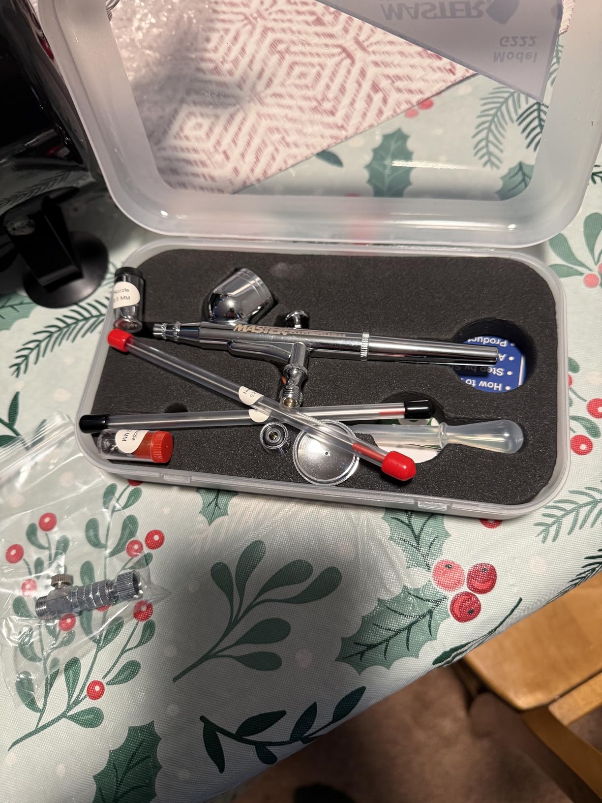 Master Airbrush Cool Runner II Dual Fan Airbrush and Compressor Kit with Gravity Air Brush with 3 Tips (0.2, 0.3 & 0.5mm Nozzle Tip), Compressor with Tank - Air Brush Kit for Beginners & Professionals customer photo 2