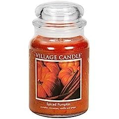 Village Candle Spiced Pumpkin Large Apothecary Jar, Scented Candle, 21.25 oz. customer photo 2
