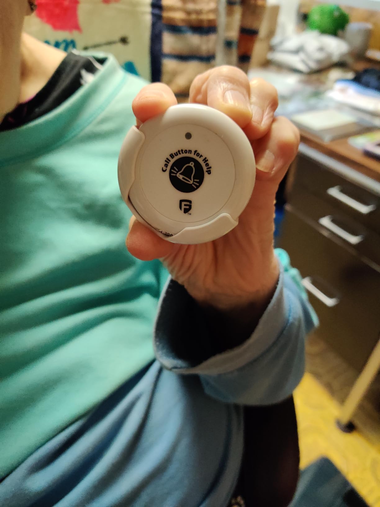 Smart Caregiver Pager System with 2 Call Buttons for Elderly Assistance, Fall Prevention, and Nurse Calling | Wearable Wireless Pager for Patient Help at Home | USA-Based Company and Customer Support customer photo 2