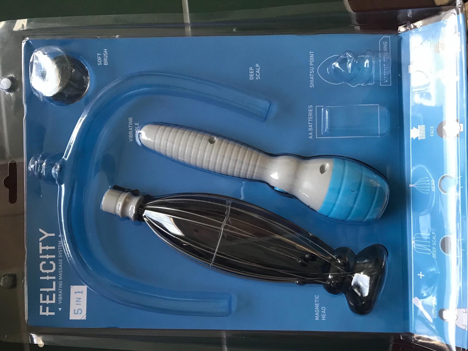 Daiwa Felicity 5-in-1 Electric Scalp Massager for Head, Face & Body – Handheld Vibrating Massager with Magnetic, Shiatsu & Facial Attachments for Relaxation, Stress Relief & Circulation Support customer photo 2