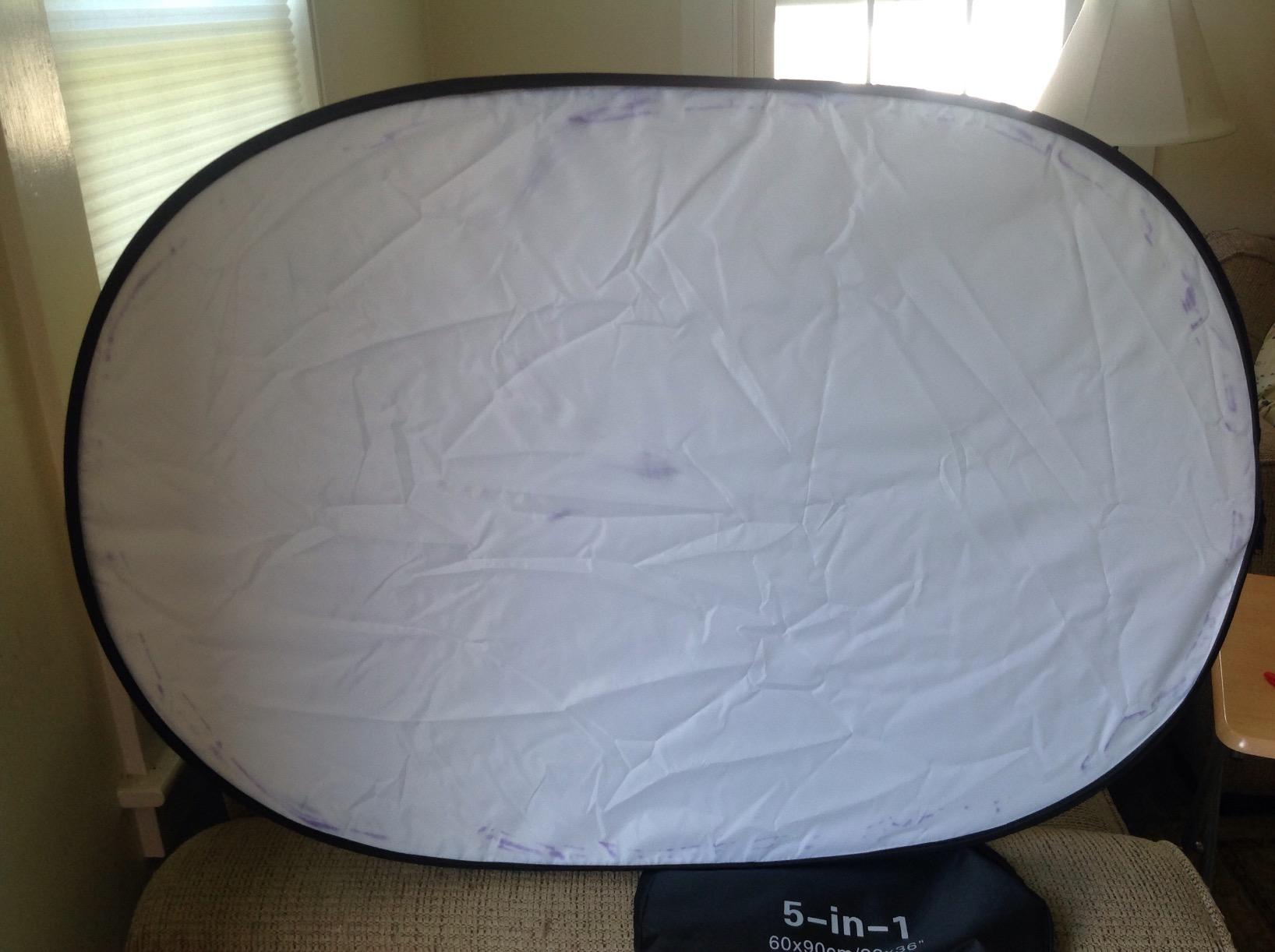 Fotodiox 48x72in 5-in-1 Collapsible Reflector Panel with Bag for Photography and Video - Black, Gold, Silver, Translucent, and White Panel customer photo 2