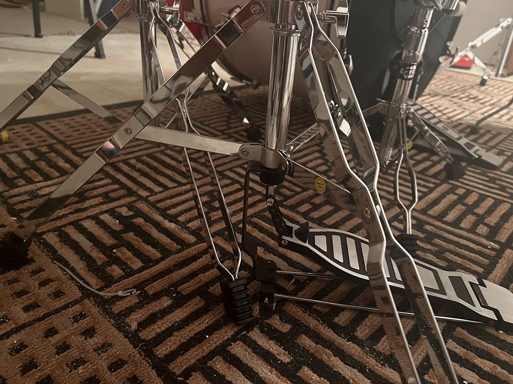 Griffin 6 Piece Drum Hardware Pack (Percussion TiltPro X Edition) - Full Stand Kit with Snare, Hi-Hat, Cymbal Boom, Kick Pedal & Throne for Gigs or Studio customer photo 1
