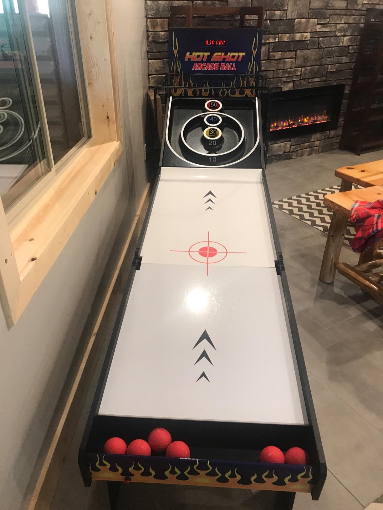 Hathaway Hot Shot 8 Ft Arcade Roll and Score Game Table for Home Family Game Room - With LED Scoring, Foldable Design, Automatic Ball Return & Scratch-Resistant Playfield - Blue Finish customer photo 2