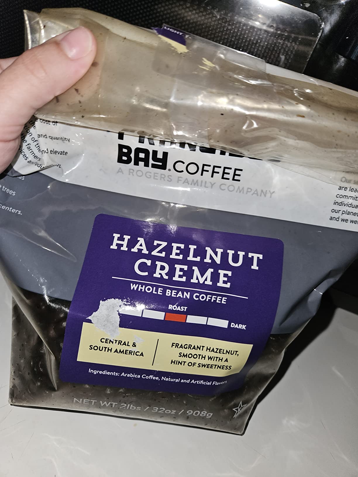 San Francisco Bay Coffee - Flavored Medium Roast Whole Bean Coffee - Hazelnut Creme (2 lb bag) customer photo 2