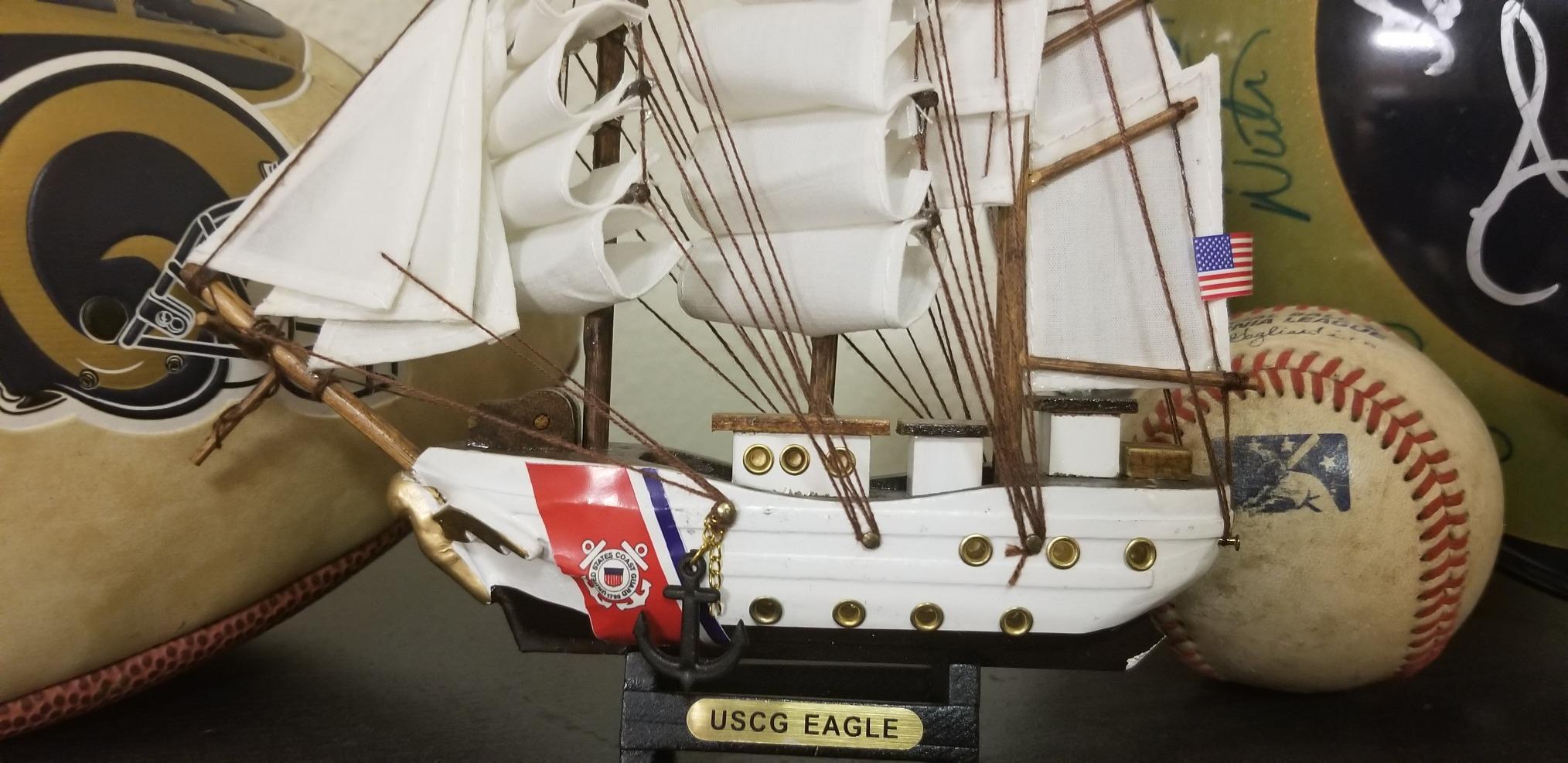 Hampton Nautical USCG Eagle Tall Ship Wooden Model customer photo 1
