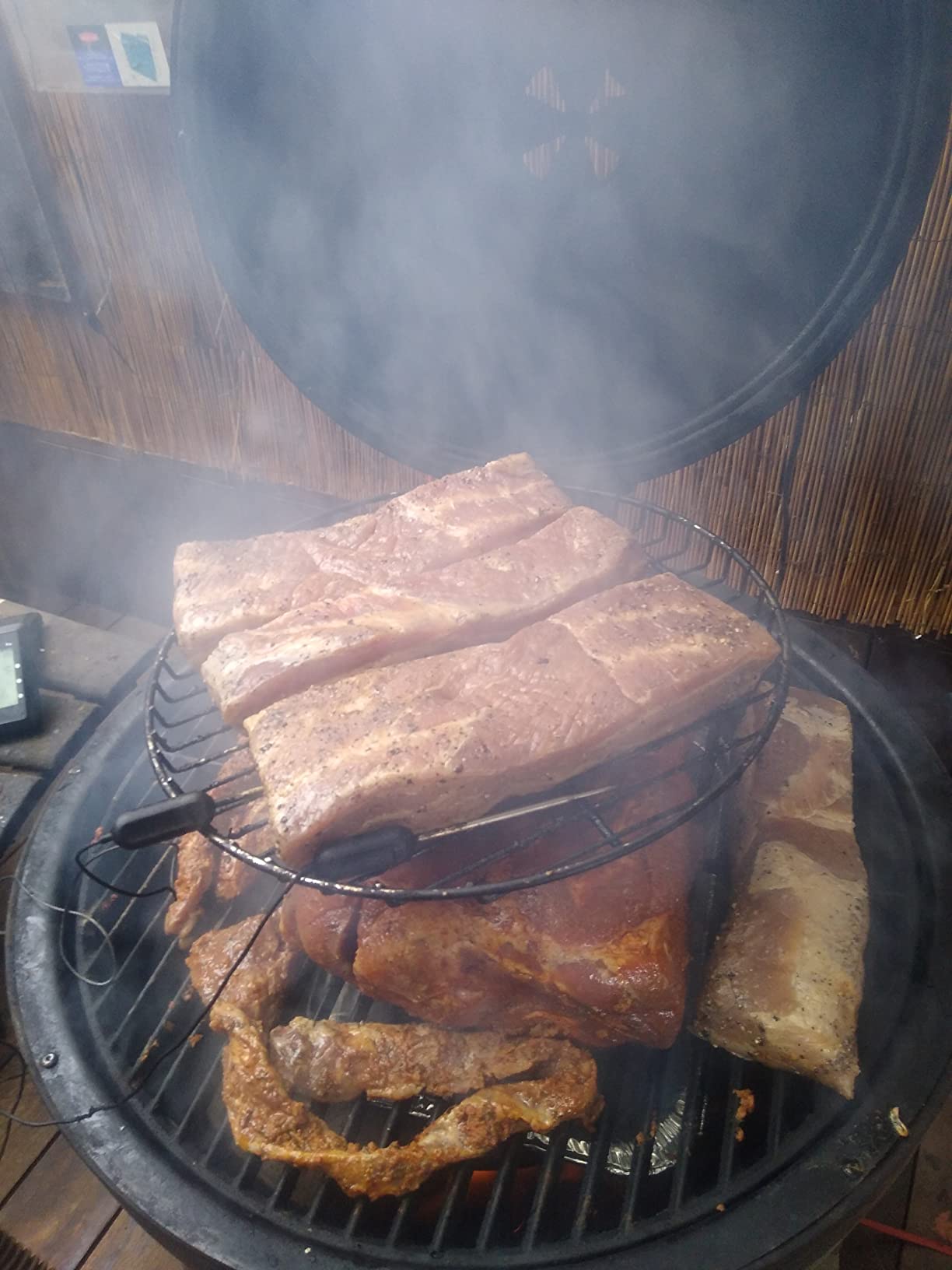 Char-Griller AKORN Kamado Charcoal Grill and Smoker with Cast Iron Grates, Warming Rack and Locking Lid with 445 Cooking Square Inches in Graphite, Model E16620 customer photo 1