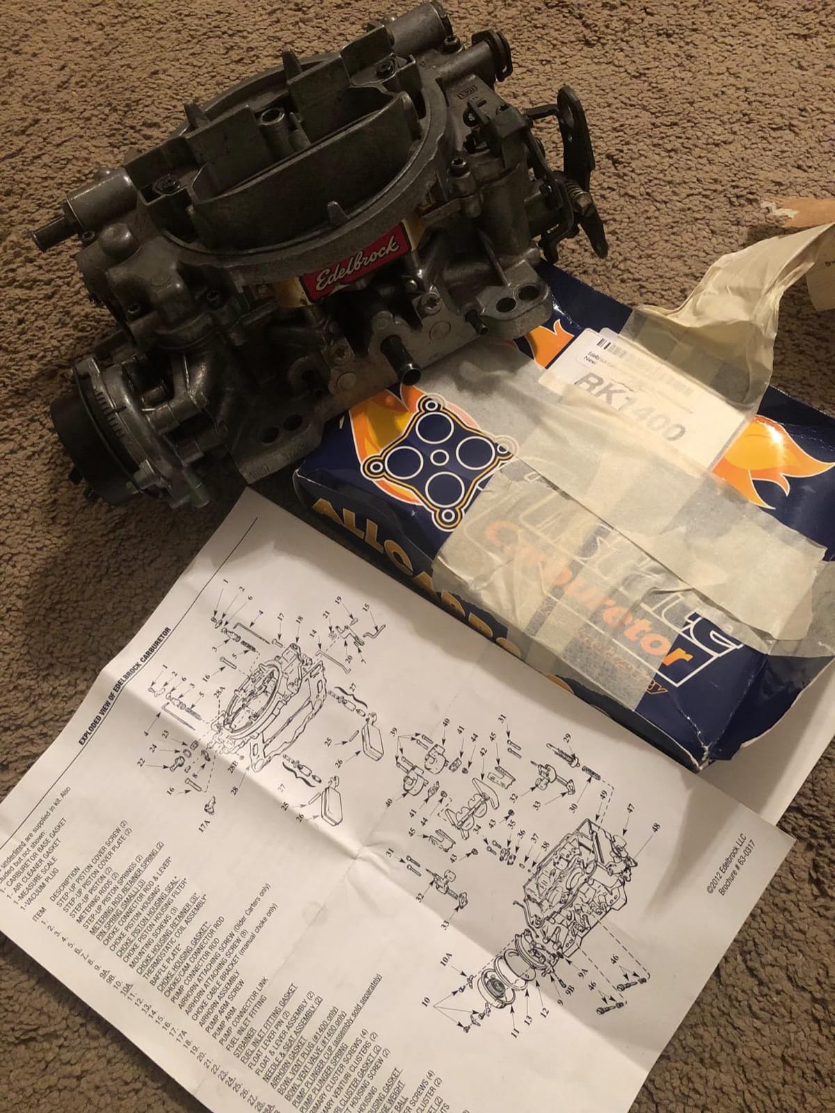 Allstate Carburetor Rebuild kit for Edelbrock Carburetor customer photo 2