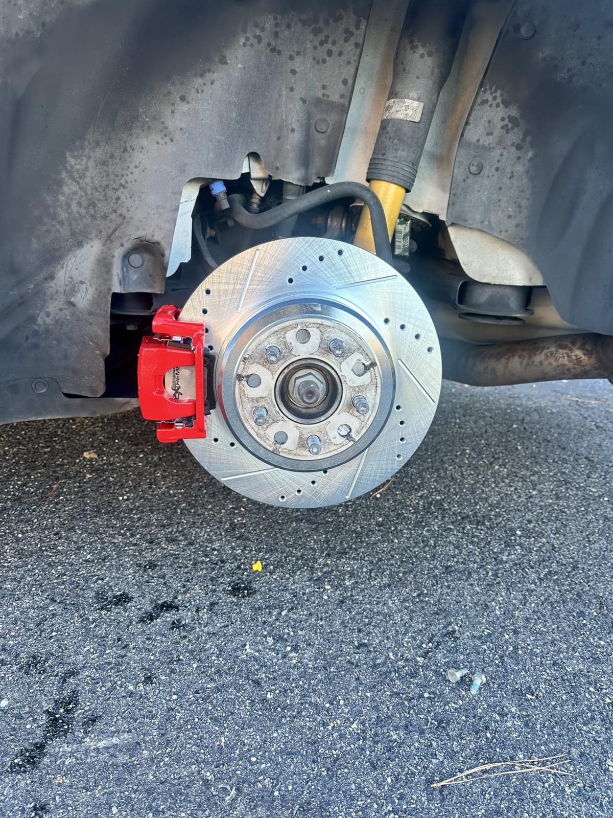PowerStop Front and Rear Brake Kit for Chrysler 300 2012-21 |Dodge Challenger 2012-20 - Drilled & Slotted Disc Rotors + Carbon-Fiber Ceramic Brake Pads + Red-Powder Coated Calipers, KC2853A-26 customer photo 1