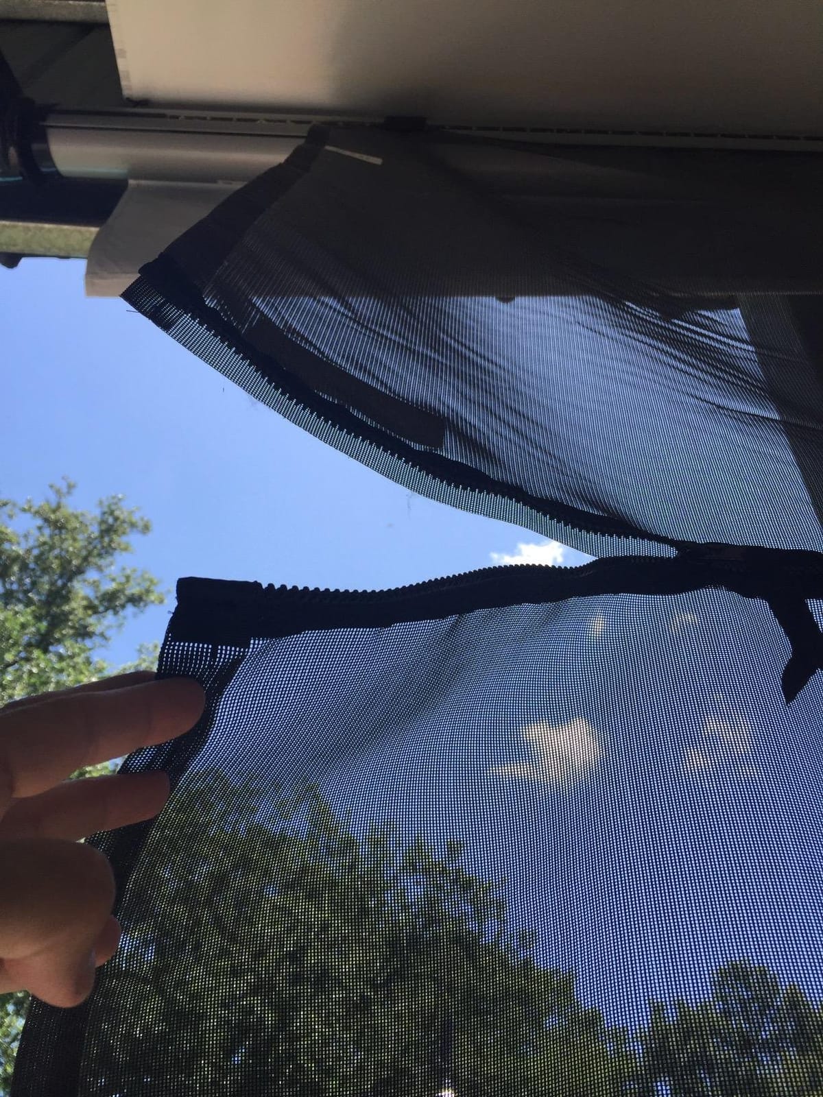 Carefree Of Colorado Drop RV Awning EZ ZipBlocker - Black Mesh RV Awning Shade Screen, Canopy Sun Blocker, Camper Accessory for Front Patio (15' x 9') customer photo 2