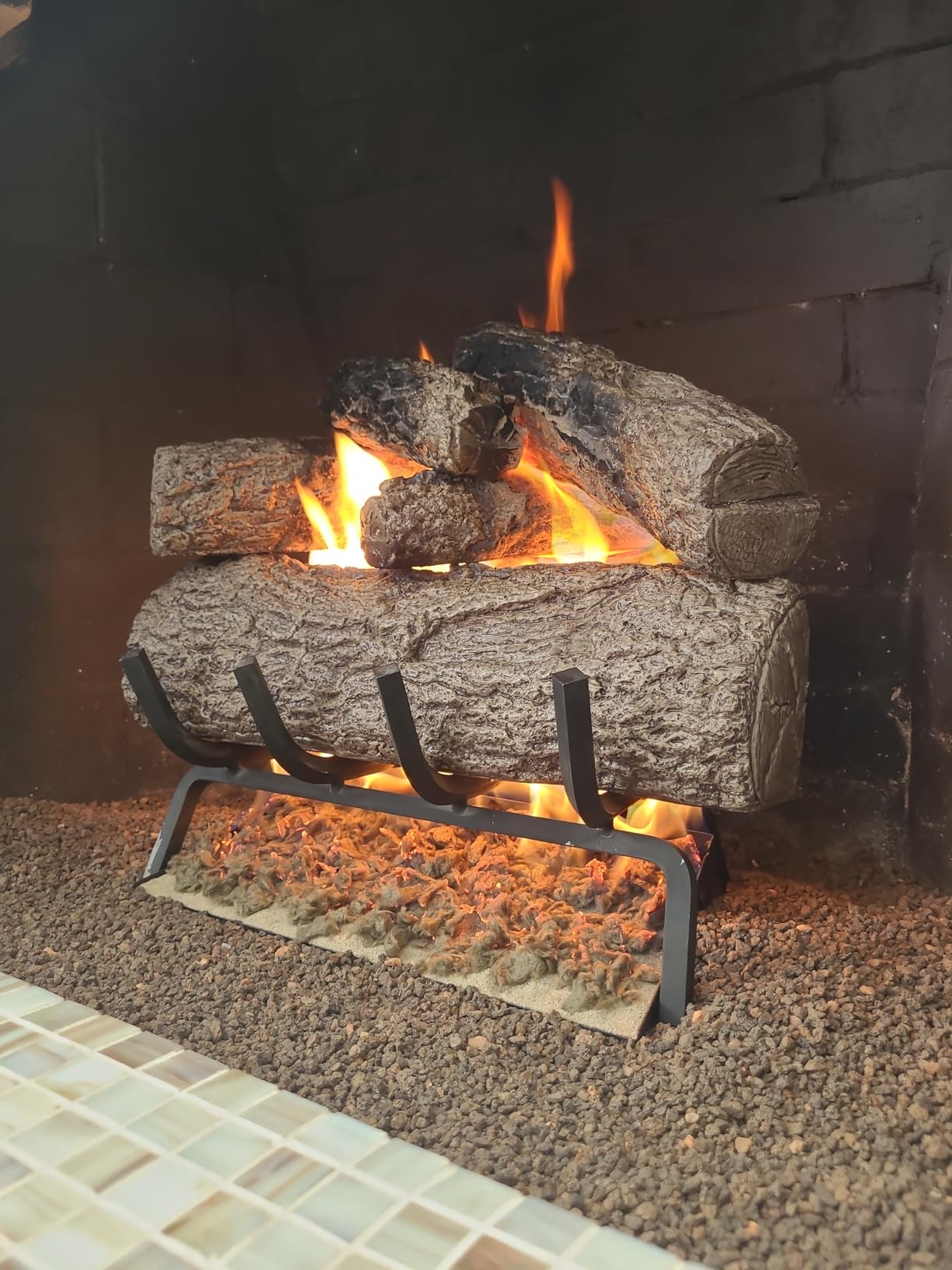 Peterson Fyreside 18-inch Live Oak Log Set with Vented Burner, Match Light Without Gas Connector kit (Natural Gas Only) customer photo 1