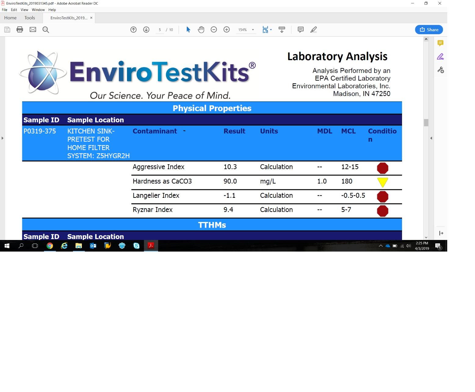 Safe Home 50-in-1 Premium Drinking Water Test Kit - Test at our EPA Certified Laboratory - Home Inspections, Mortgage Loans, Real Estate Transactions customer photo 1